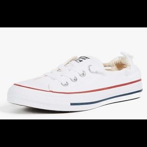 White womens slip on converse sneakers chucks 10
